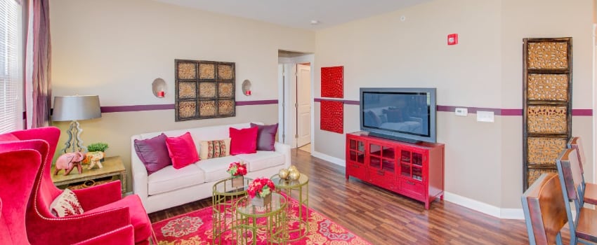 Living room in Indianapolis apartment